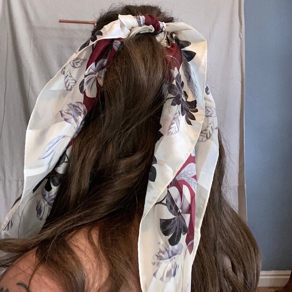 Floral 100% Silk Scarf